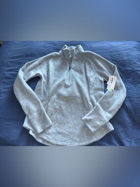 NWT WOMEN’S AUTHENTIC OLD NAVY HALF ZIP KANGAROO POCKET FLEECE SIZE SMALL